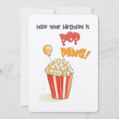 あなたの誕生日が爆発することを願う！ | ポップコーンカード 招待状 (正面)