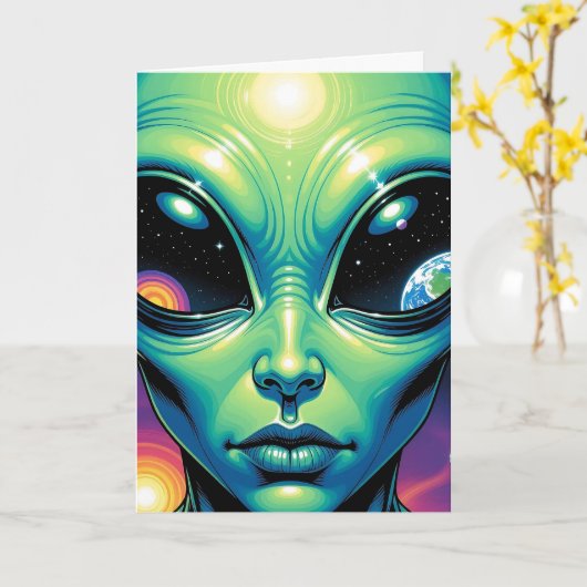 あなたの誕生日が異世界であることを願う | エイリアン カード (黄色い花)