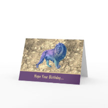 あなたの誕生日が野生の青い紫のライオンのように