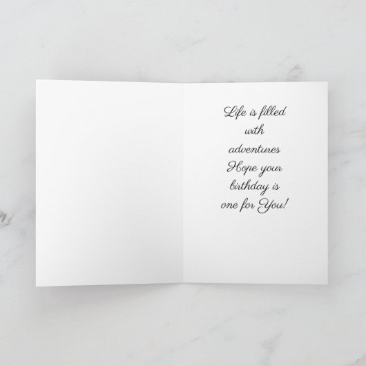 あなたの誕生日が「冒険」であることを願っています。 カード (内部)