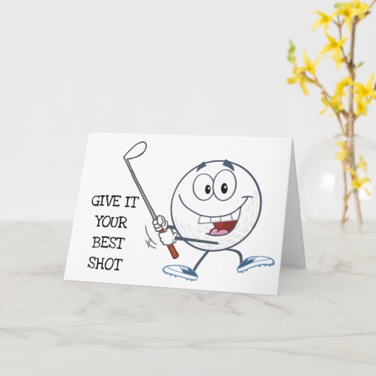 あなたの誕生日が**PAR-FECT**ゴルファーであることを願う カード (黄色い花)