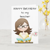 あなたの誕生日では"ME HAPPY" ***先生**** カード (黄色い花)