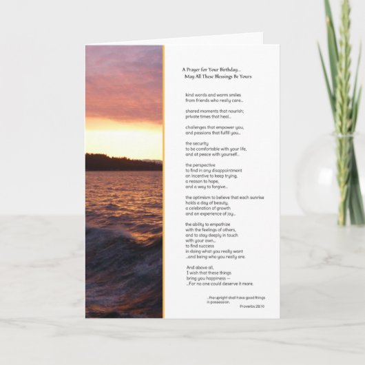 あなたの誕生日で、これらのすべての恵みはあなたのものでありますように カード (正面)