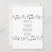 あなたの誕生日にこの招待状を歌う楽譜 招待状 (正面)