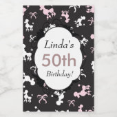 あなたの誕生日に可愛いプードル フードラベル (シングルラベル)