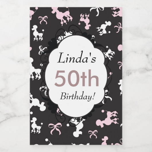 あなたの誕生日に可愛いプードル フードラベル (シングルラベル)