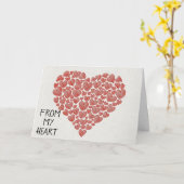 **あなたの誕生日のために私のハートからあなたへ**ハート カード (黄色い花)