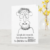 あなたの誕生日のための新しいジャガー – カード (黄色い花)