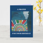 あなたの誕生日のための祈りの言葉 カード (黄色い花)