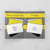 あなたの誕生日のグレーの写真にハンサムな夫 カード (内部)