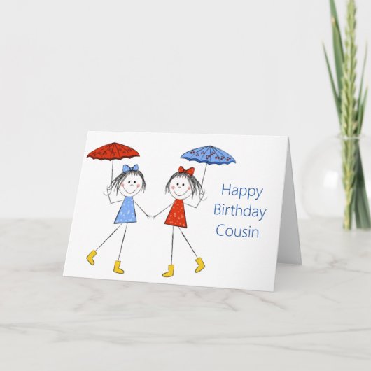 あなたの誕生日のホリデーカードの私の「年上のいとこへ」 シーズンカード (正面)