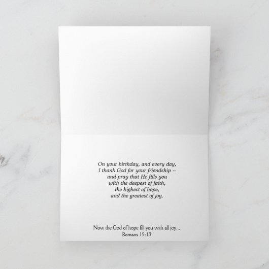 あなたの誕生日のメッセージ…宗教的 カード (内部)