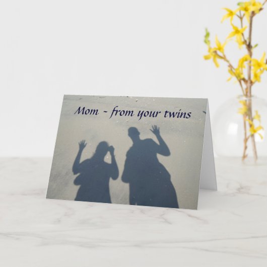 あなたの誕生日の双子の母から カード (黄色い花)