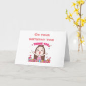 あなたの誕生日の私の「年上の双子」へ カード (黄色い花)