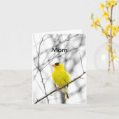 あなたの誕生日の"MOM"ツイートハッピーバースデー カード (黄色い花)