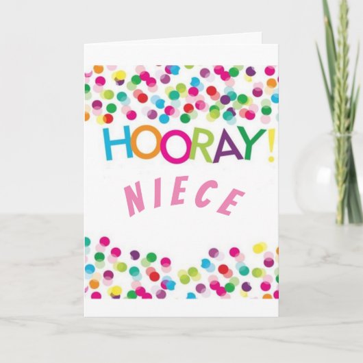あなたの誕生日の**NIECE**を楽しみに カード (正面)