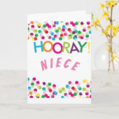 あなたの誕生日の**NIECE**を楽しみに カード (黄色い花)