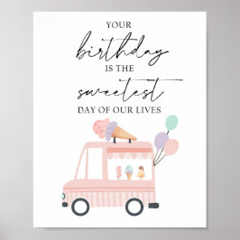 あなたの誕生日は最愛の日アイスクリームトラックである ポスター