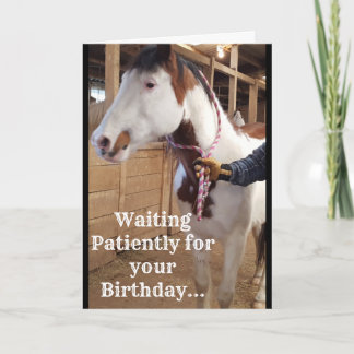 "あなたの誕生日を忍耐強く待っています…" カード