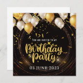 あなたの誕生日を特別なInviteでカスタム作る 招待状 (正面/裏面)