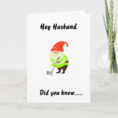 あなたの誕生日カードに「夫」を入れるゴルフのユーモア カード (正面)