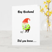 あなたの誕生日カードに「夫」を入れるゴルフのユーモア カード (黄色い花)