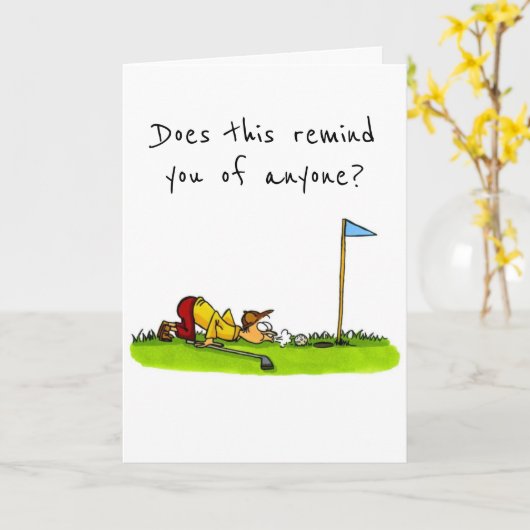 あなたの誕生日カードの*ゴルファー*へ カード (黄色い花)