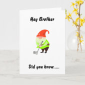 あなたの誕生日カードの"兄弟"のためのゴルフのユーモア カード (黄色い花)