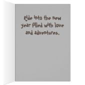 あなたの誕生日グリーティングカードを見て馬&納屋 (内側 (右))