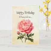 あなたの誕生日パーソナリティは芍薬のよう カード (黄色い花)
