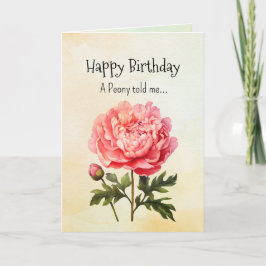 あなたの誕生日パーソナリティは芍薬のよう カード