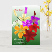 あなたの誕生日娘 カード (黄色い花)