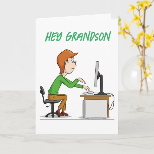 あなたの誕生日孫を休む カード (黄色い花)