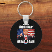 あなたの誕生日素晴らしは再び2024米国の大統領選挙の議長 キーホルダー (正面)