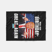 あなたの誕生日素晴らしは再び2024米国の大統領選挙の議長 フリースブランケット (正面(横))