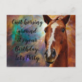 あなたの誕生日馬の挨拶だ ポストカード (正面)