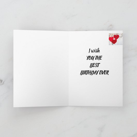 **あなたの誕生日**に、多くの「愛」カードが付いている カード (内部)