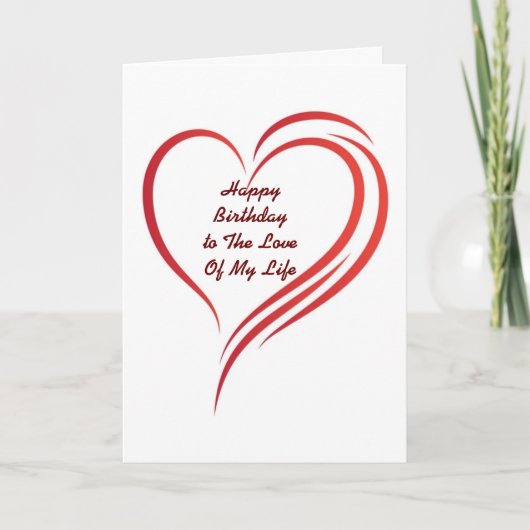 「あなたの誕生日」カードのラブレター カード (正面)