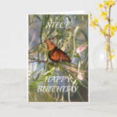 **あなたの誕生日!!!!**「姪」カード カード (黄色い花)