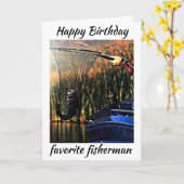 あなたの誕生日**私の釣り人お気に入りの** カード (黄色い花)