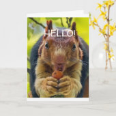 あなたの誕生日Cのための「話しリス」の方法 カード (黄色い花)