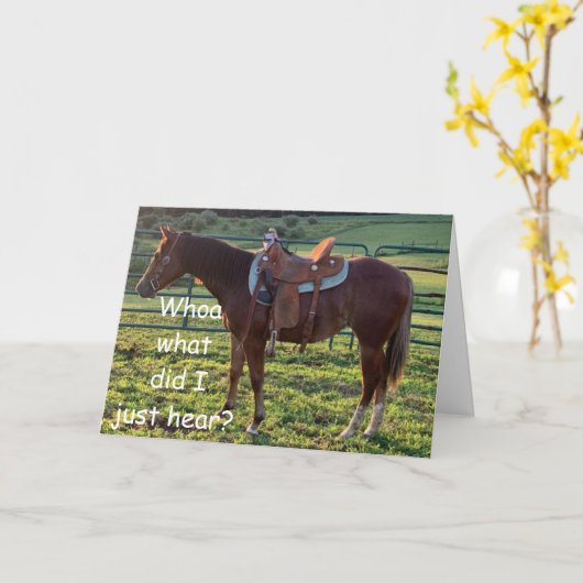 あなたの誕生日CAのための"混乱はいらないBRAYまたはWHINNY" カード (黄色い花)