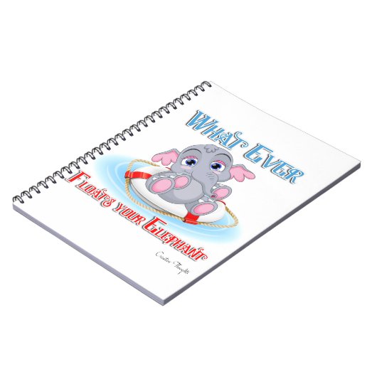 あなたの象を浮かせるものは何でもベビー ノートブック (左側)