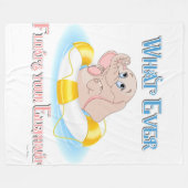 あなたの象を浮かせるものは何でも4 フリースブランケット (正面(横))