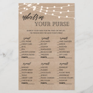 あなたの財布のゲームに何がクラフトブライダルシャワー