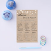 あなたの財布のゲームに何がクラフトブライダルシャワー チラシ (シングル)