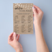 あなたの財布のゲームに何がクラフトブライダルシャワー チラシ (ハンドル)