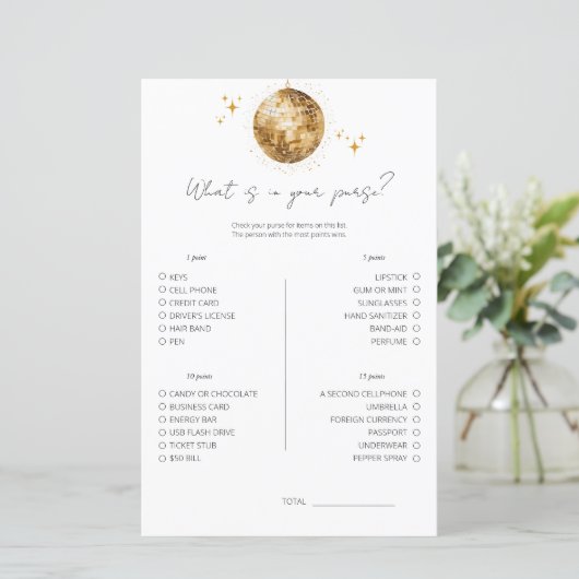 あなたの財布のゲームの中に何があるかディスコブライダルシャワー (スタンド正面)