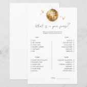 あなたの財布のゲームの中に何があるかディスコブライダルシャワー (正面/裏面)