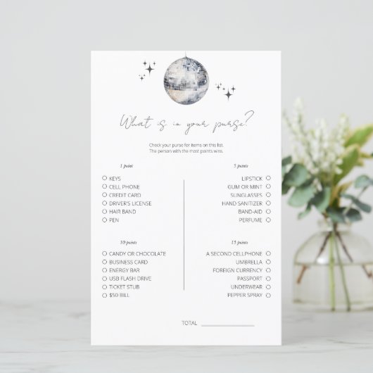 あなたの財布のゲームの中に何があるかディスコブライダルシャワー (スタンド正面)